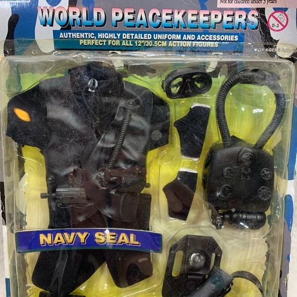 Power Team Elite Navy Seal for 12" action figure uniform & accessories vtg - Picture 2 of 12